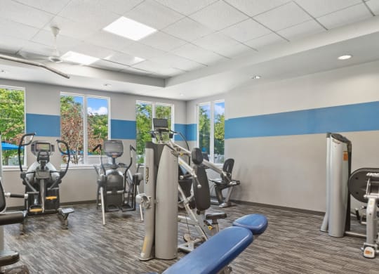 fitness center with cardio equipment at HighPoint apartments