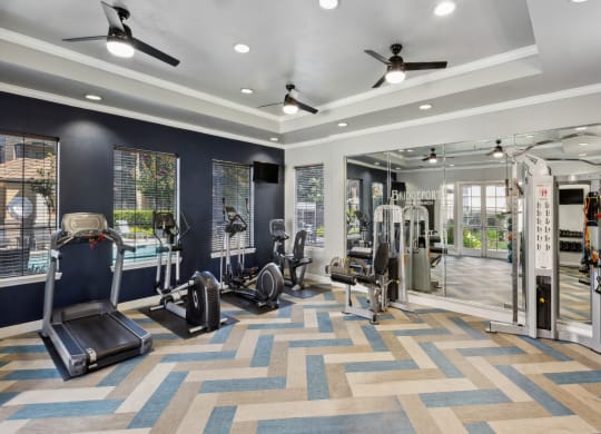 fitness center at Bridgeport Ranch apartments