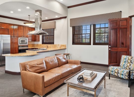 social lounge with resident kitchen at Red Hawk Ranch apartments