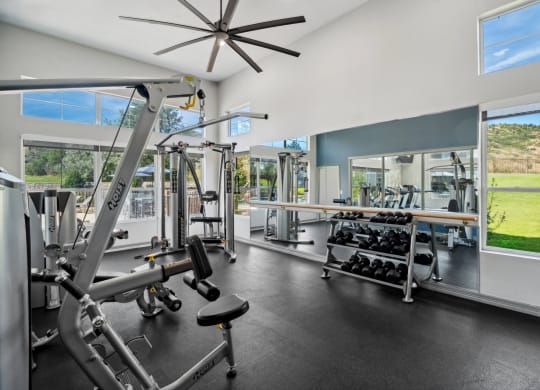 fitness center at Dakota Ridge apartments