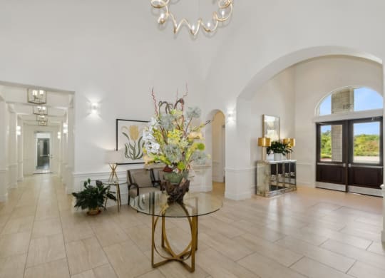 elegant lobby at Retreat at Wylie senior 55+ apartments