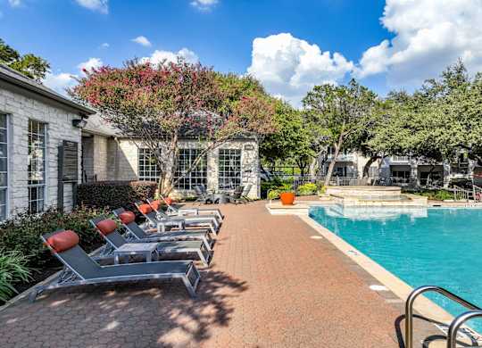 resort-inspired swimming pool at San Marin apartments