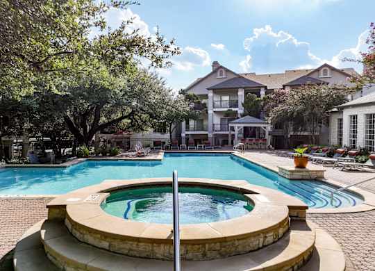 resort-inspired swimming pool at San Marin apartments