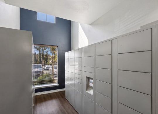 package lockers at Bridgeport Ranch apartments