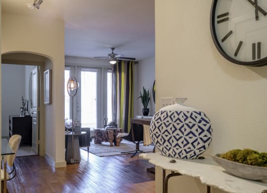 spacious living area at The Pradera luxury apartments