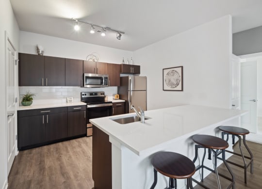 spacious kitchen at Carrick Bend apartments