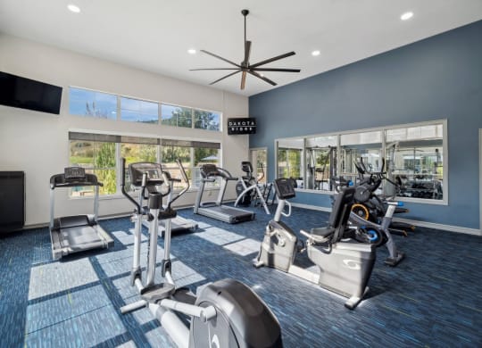fitness center at Dakota Ridge apartments