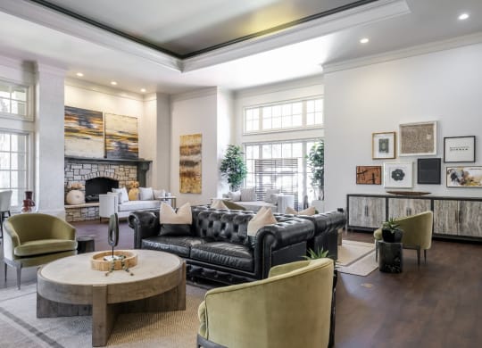 social lounge with plenty of conversation areas at Stoneleigh on Spring Creek apartments