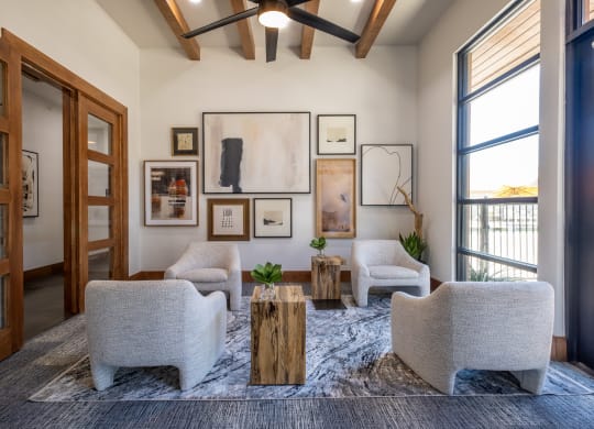 social area with comfortable seating at The Pradera apartments