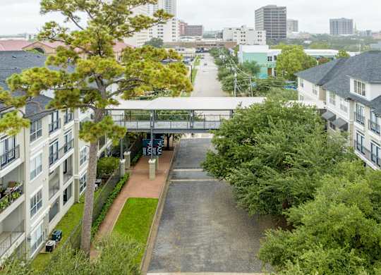 exterior view of The Plaza Museum District apartments