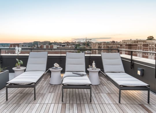 Roof Top Sundeck with Outdoor Living Room and Stunning DC City Views at Berkshire 15, Washington, DC, 20009
