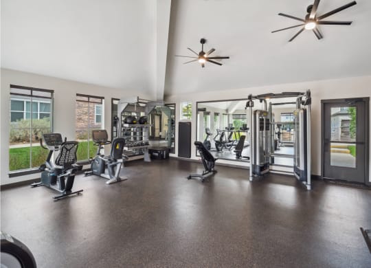 fitness center at Carrick Bend apartments