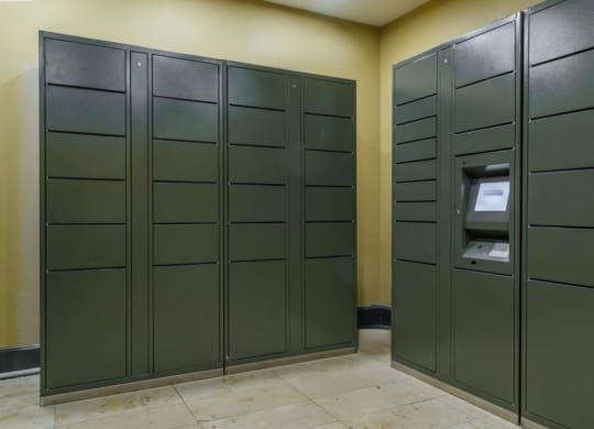 package lockers at Berkshire Medical District apartments