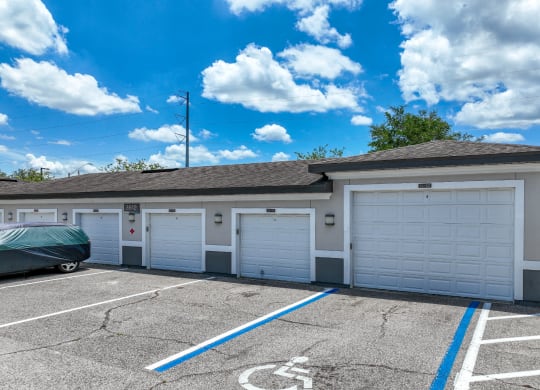 garages at The Reserves at Alafaya apartments