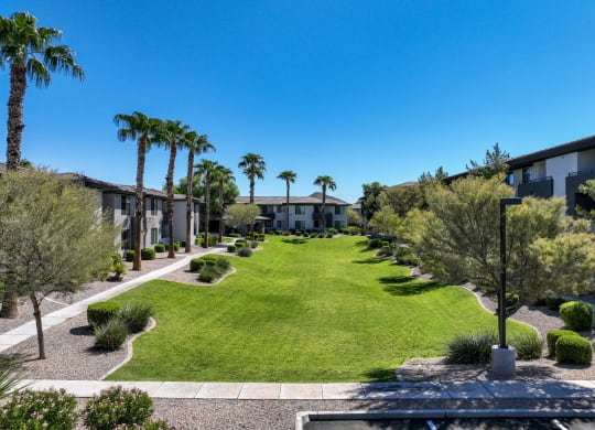 greenspace and lawn at Avora apartments