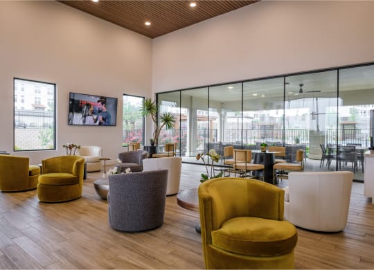 social lounge at Reveal Skyline apartments