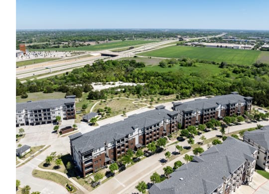 aerial view of Berkshire Spring Creek apartments