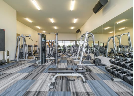 fitness center at Reveal Skyline apartments