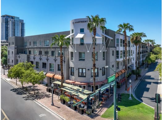 exterior view of Roosevelt Square apartments