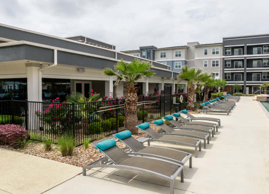 poolside sun deck at Berkshire Creekside apartments