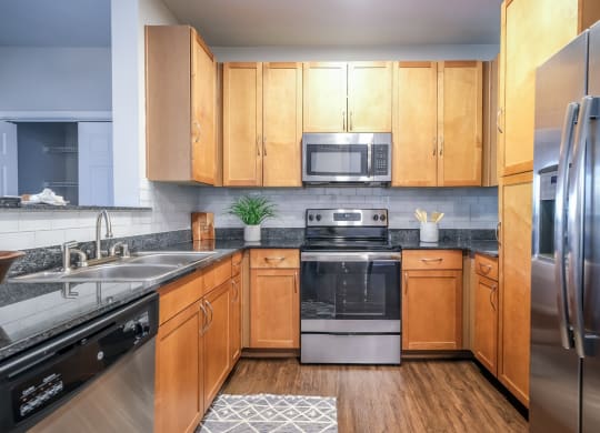 spacious kitchen at Soho Parkway luxury apartments McKinney, TX