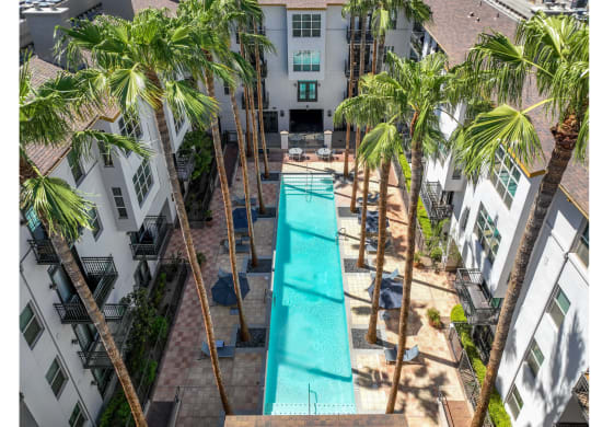 swimming pool at Roosevelt Square apartments