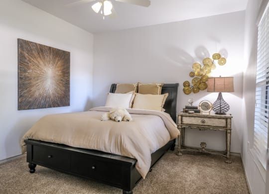 spacious bedroom at Stoneleigh on Spring Creek apartments