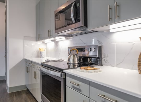 luxury kitchen at Reveal Skyline apartments