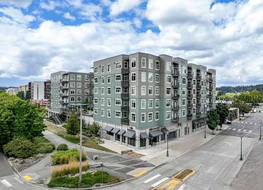 aerial view of Elan Redmond apartments