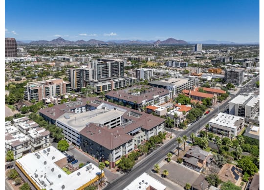 aerial view of Roosevelt Square apartments