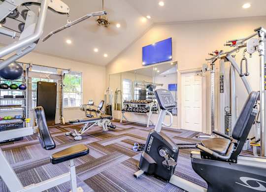 fitness center at San Marin apartments