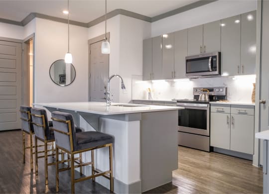 luxury kitchen at Reveal Skyline apartments