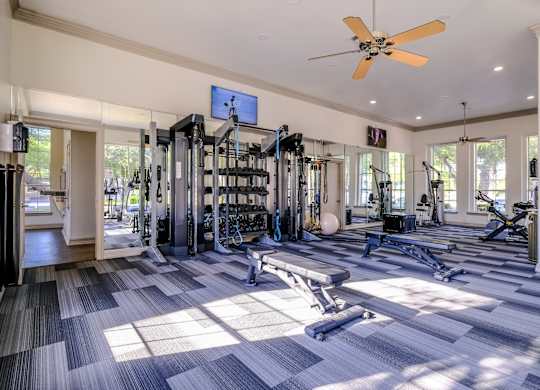 fitness center at San Marin apartments