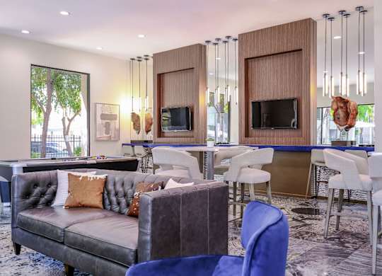 social lounge at Avora apartments