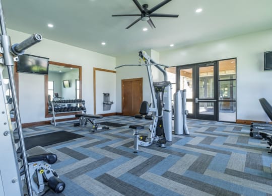 fitness center at The Pradera apartments