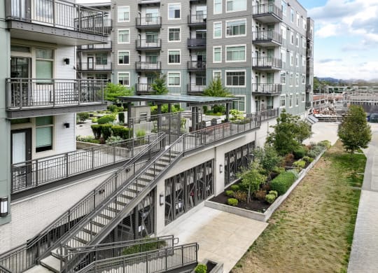 exterior view of Elan Redmond apartments