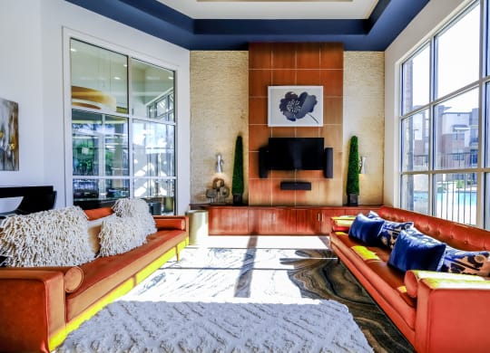 social lounge at Soho Parkway apartments
