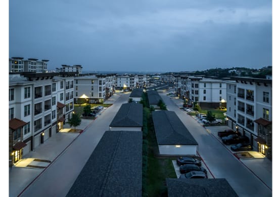 aerial view of Reveal Skyline apartments