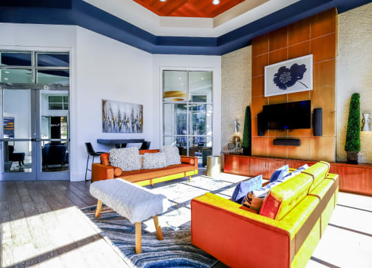 social lounge at Soho Parkway apartments