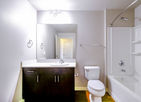 bathroom at Elan Redmond apartments