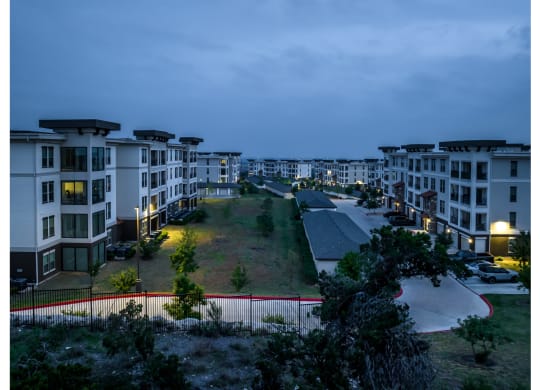 aerial view of Reveal Skyline apartments