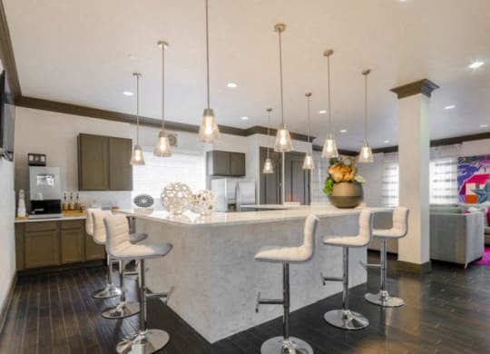 Fitted Kitchen With Island Dining at McKinney Square, McKinney, 75070