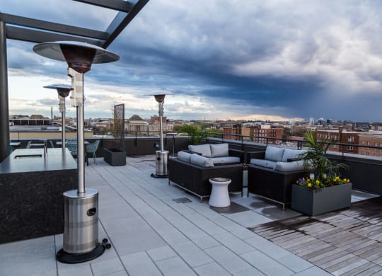 Rooftop deck for sunsets at Berkshire 15, Washington, 20009