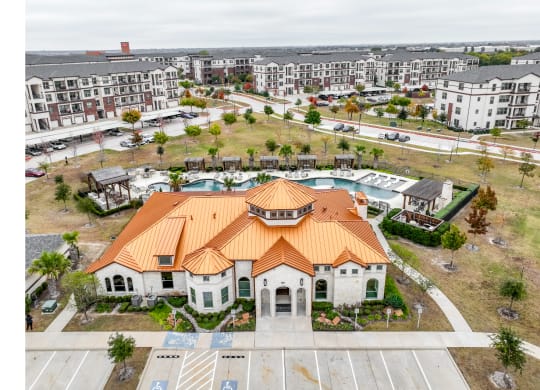 Aerial View of Leasing Center Berkshire Preserve  6221 Naaman Forest Blvd  Garland, TX 75044