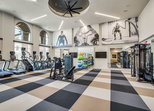State Of The Art Fitness Center at Berkshire Exchange Apartments, Spring, TX, 77388