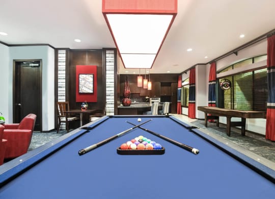 Falls at Eagle Creek apartments social area with billiards