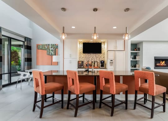 Village at Marquee Station apartments clubroom and social gathering spaces