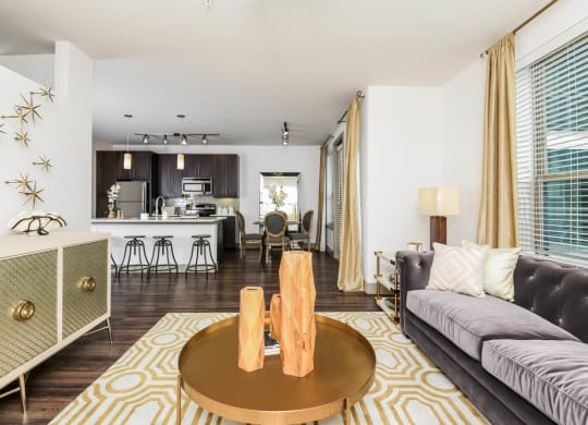 The Callie apartments open-concept living area
