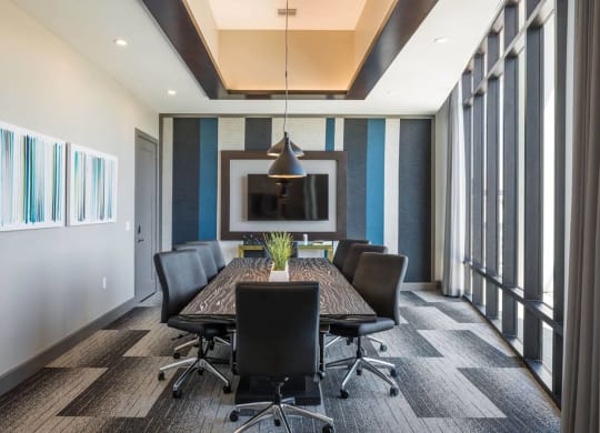 conference room at Tinsley on the Park apartments