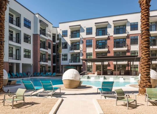 swimming pool at Tinsley on the Park apartments